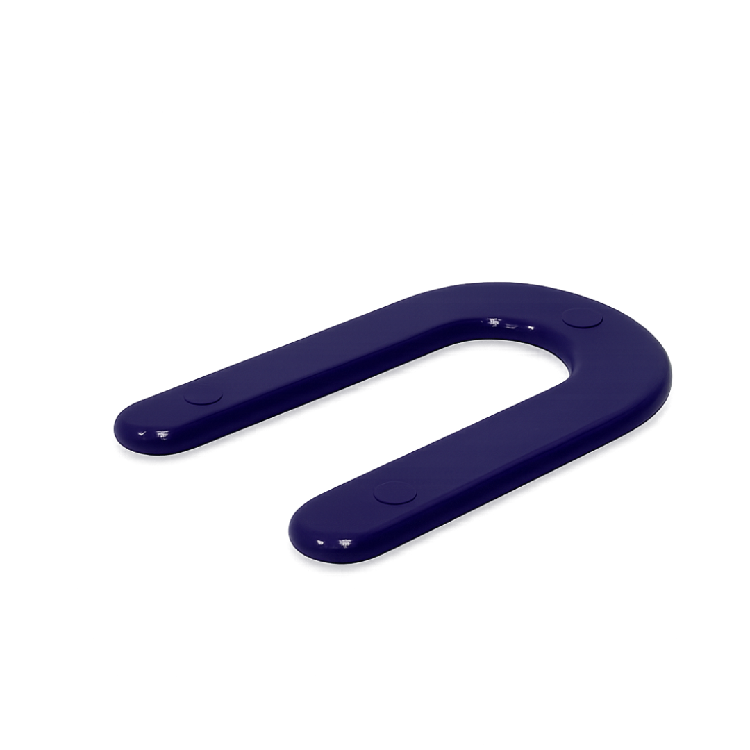Blue 1/16 inch U spacer front view