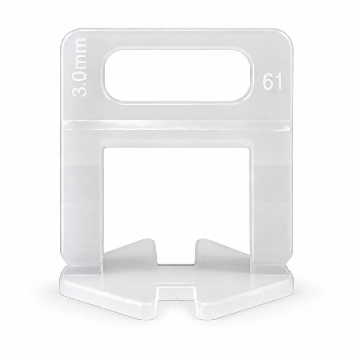 White 3.0 mm tile leveling clip